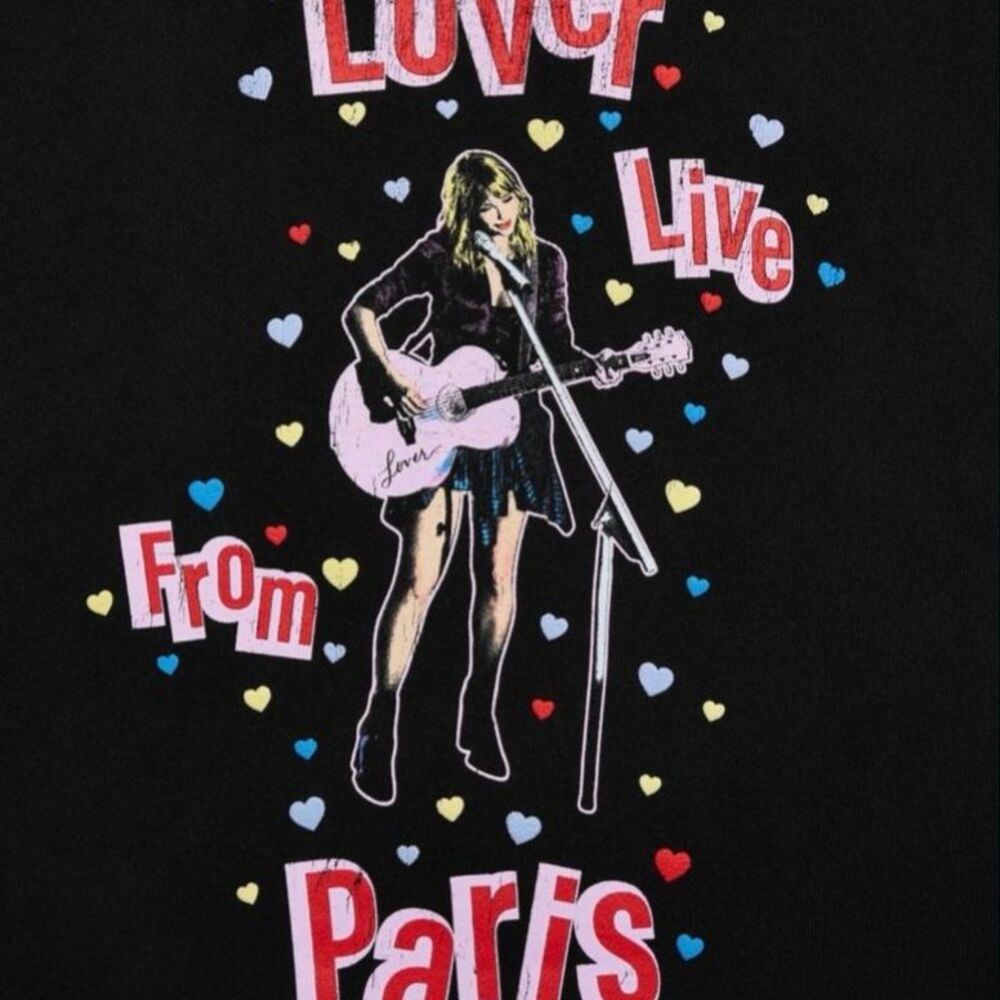 NWT Official Taylor Swift 'Live From Paris' Lover Concert Hoodie - Unisex Medium - Picture 4 of 10